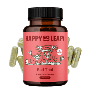 Red Thai kratom capsules